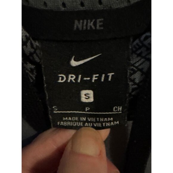 Nike Mens Dri-Fit Hoodie Gray/Black Size S Athletic Pullover With Kangaroo Pocke - Picture 4 of 4